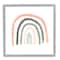 Stupell Industries Sweet Rainbow Arches Soft Green Pink Pastels in Gray Frame Wall Art
